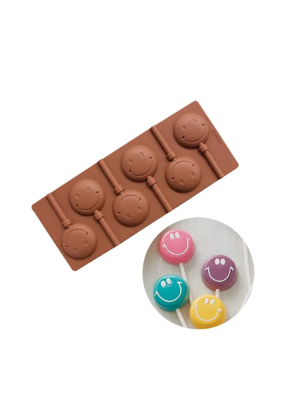 Smiley_Face_Lollipop_Silicone_Chocolate_Mold_|_6-Cavity_Non-Stick_Candy_&_Dessert_Making_Mould