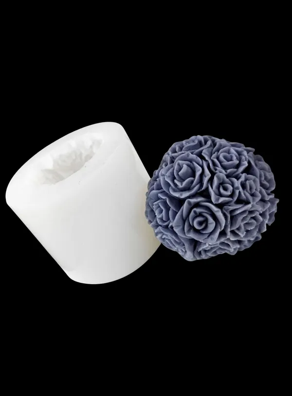 3D_Rose_Bouquet_Ball_Silicone_Candle_Mold_|_Non-Stick_Flexible_DIY_Mold_for_Wax_Candle,_Soap_&_Resin_Making