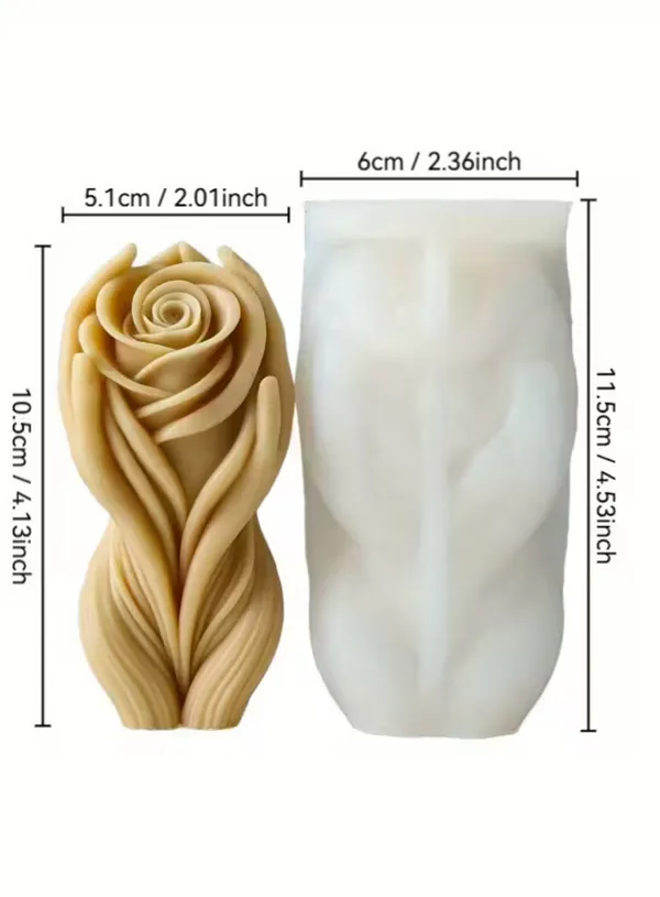 3D_Hand-Cupped_Rose_Pillar_Silicone_Candle_Mold_|_Non-Stick_Flexible_DIY_Mold_for_Wax_Candle,_Soap_&_Resin_Making
