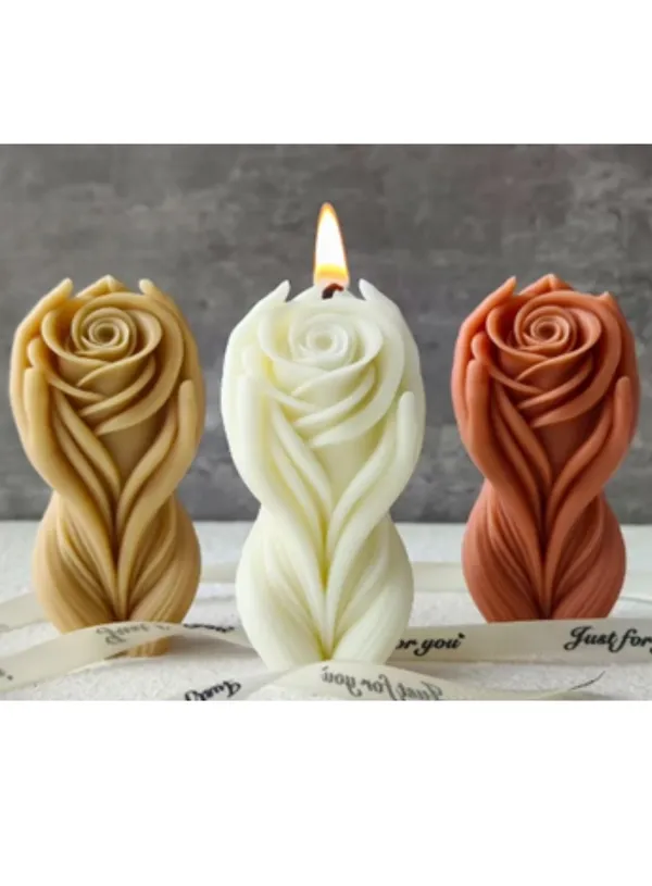 3D_Hand-Cupped_Rose_Pillar_Silicone_Candle_Mold_|_Non-Stick_Flexible_DIY_Mold_for_Wax_Candle,_Soap_&_Resin_Making