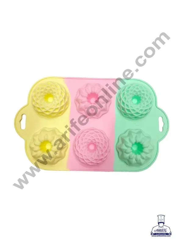 6_Cavity_Mini_Bundt_Cake_Rainbow_Silicone_Mould_For_Baking_Chocolate_Jelly_Candy_Soap_Reusable_Non_Stick_Tray_For_Diy_Crafts_Cupcakes_And_Dessert_Making
