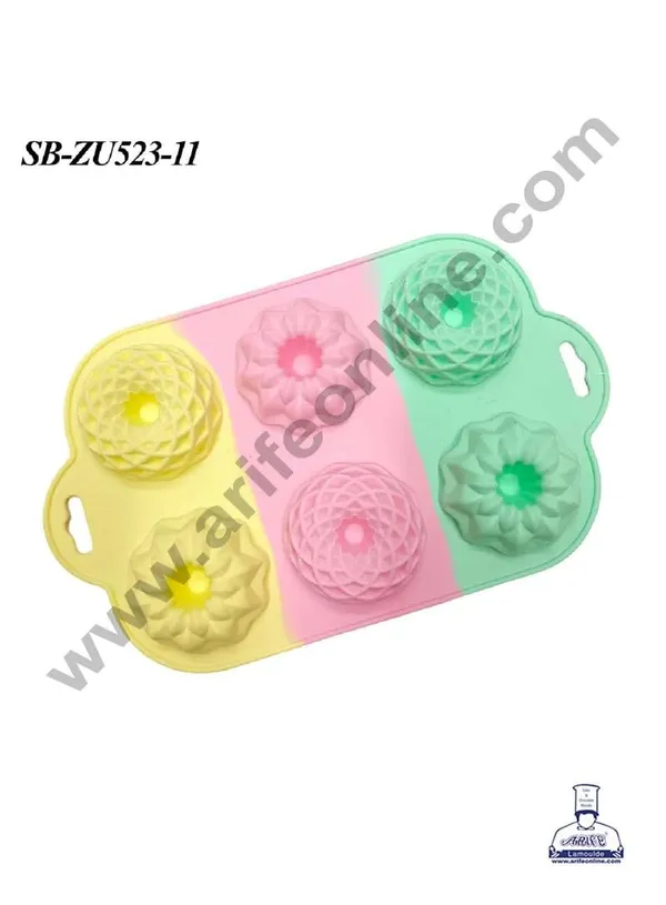6_Cavity_Mini_Bundt_Cake_Rainbow_Silicone_Mould_For_Baking_Chocolate_Jelly_Candy_Soap_Reusable_Non_Stick_Tray_For_Diy_Crafts_Cupcakes_And_Dessert_Making