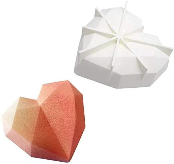 1_Pcs_Silicon_3D_Heavy_Diamond_Heart__Mousse_Pinata_Cake_Silicon_Moulds
