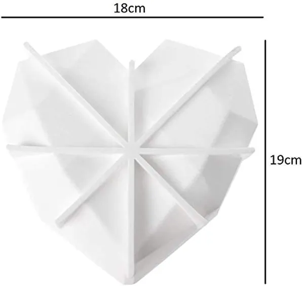 1_Pcs_Silicon_3D_Heavy_Diamond_Heart__Mousse_Pinata_Cake_Silicon_Moulds