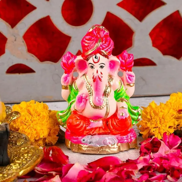 Clay_Lotus_Ganesha_Idol