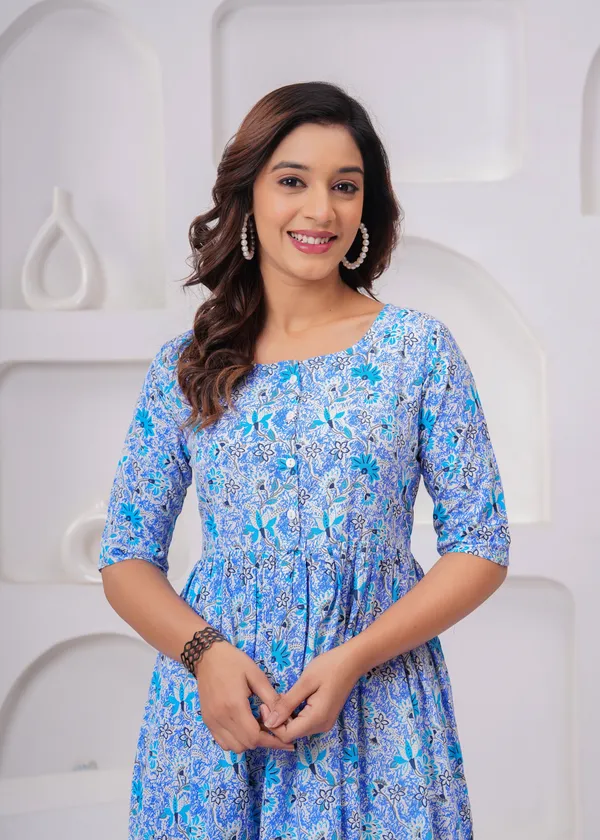 Blue_Pure_Cotton_A-Line_Kurta_For_Women