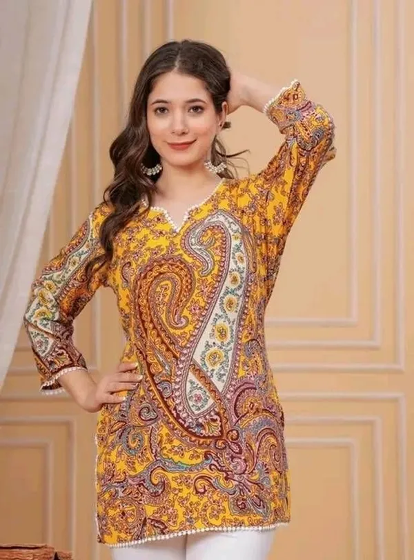 Mustard_Viscose_Rayon_Straight_Kurta_For_Women