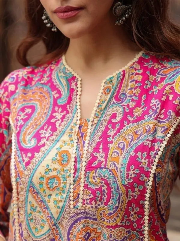 Pink_Viscose_Rayon_Straight_Kurta_For_Women