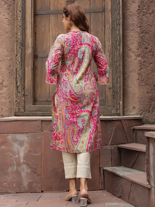 Pink_Viscose_Rayon_Straight_Kurta_For_Women