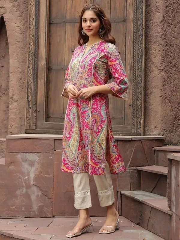 Pink_Viscose_Rayon_Straight_Kurta_For_Women