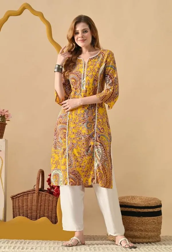 Mustard_Viscose_Rayon_Straight_Kurta_For_Women