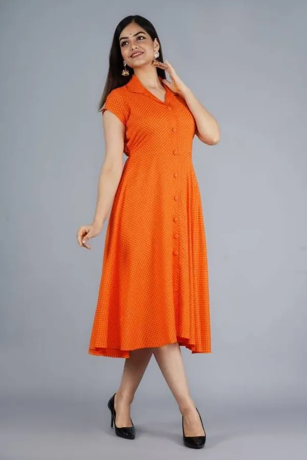 Orange_Viscose_Rayon_A-Line_Kurta_For_Women