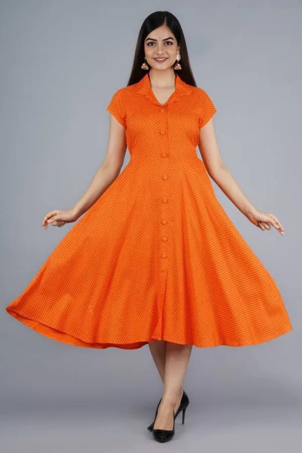 Orange_Viscose_Rayon_A-Line_Kurta_For_Women