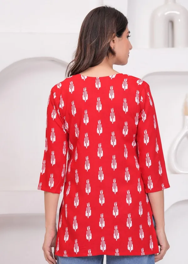 Red_Viscose_Rayon_Straight_Kurta_For_Women