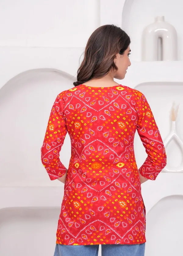 Red_Viscose_Rayon_Straight_Kurta_For_Women