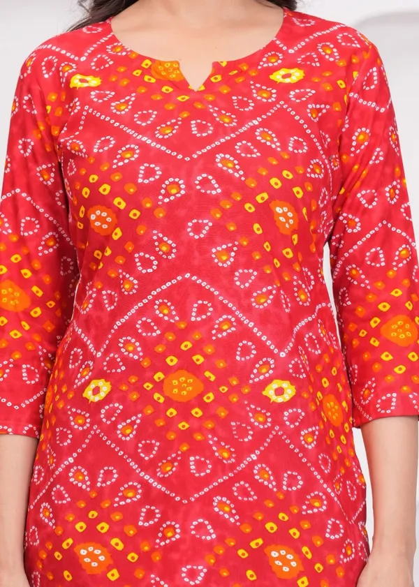 Red_Viscose_Rayon_Straight_Kurta_For_Women