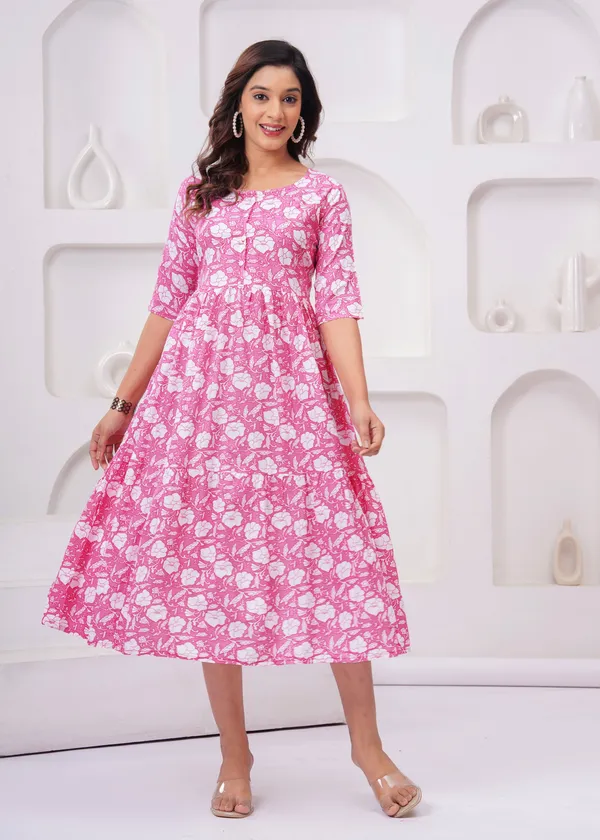 Pink_Pure_Cotton_Fit_And_Flare_Dress_For_Women