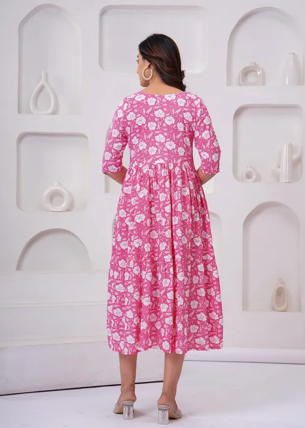 Pink_Pure_Cotton_Fit_And_Flare_Dress_For_Women