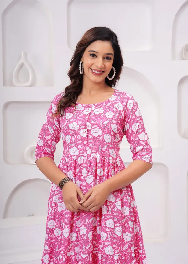 Pink_Pure_Cotton_Fit_And_Flare_Dress_For_Women