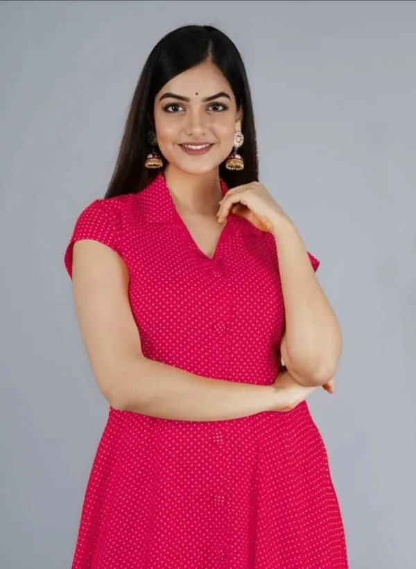 Pink_Rayon_A-Line_Dress_For_Women