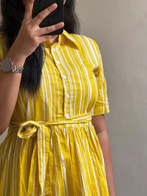 Yellow_Viscose_Rayon_Flared_Kurta_For_Women