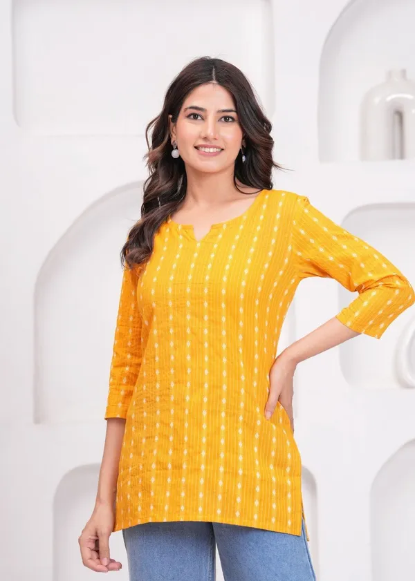 Yellow__Viscose_Rayon_Straight_Kurta_For_Women