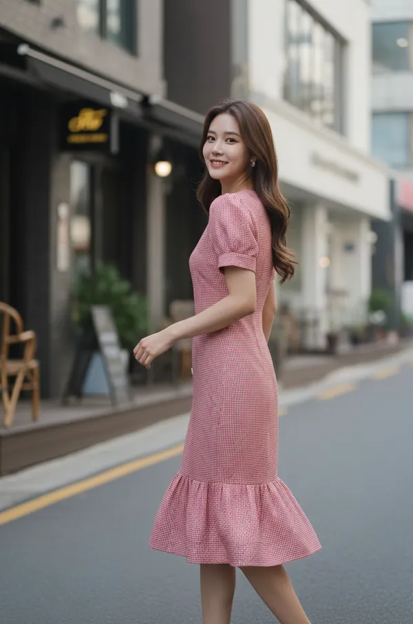 Pink_Ultra_Micro_Houndstooth_Premium_Dress_For_Women_Pack_Of_2