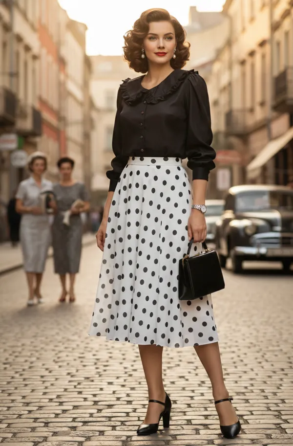 Black_And_White_Micro_Kaju_Katli_And_Georgette_Premium_Top_And_Skirt_Set_For_Women