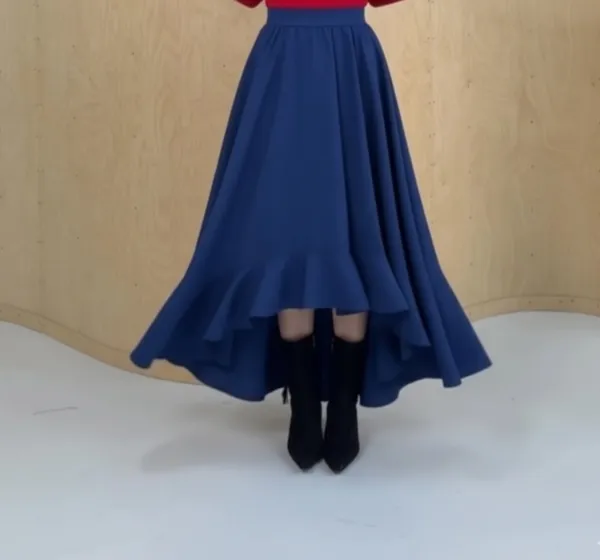 Blue_Georgette_Premium_Skirt_For_Women