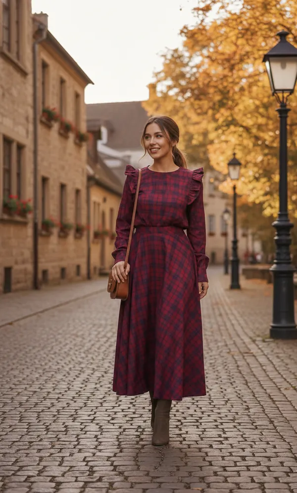 Redcheck_Cotton_Linen_Premium_Co-Ord_Set_For_Women