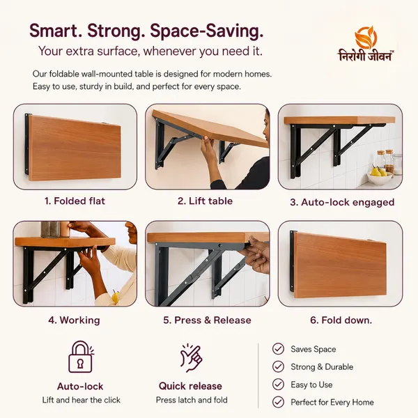 Nirogi_Jeevan_Premium_Heavy_Duty_16"(40cm)_1.2_mm_Thickness_|Foldable_Mild_Rack_Shelves_Bracket_For_Shelf/Table_45_Shelf_Bracket