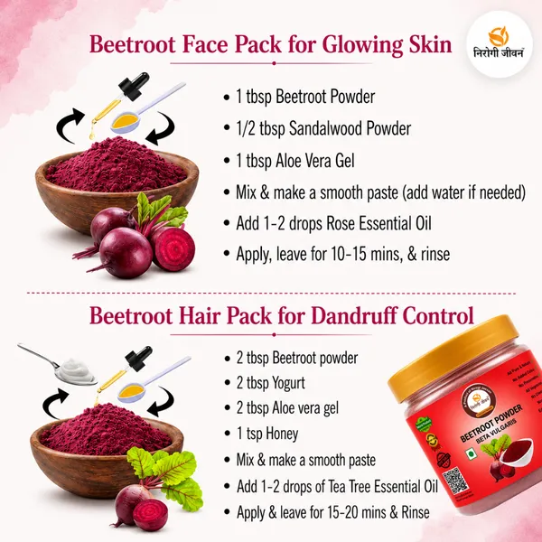 Nirogi_Jeevan™_Beetroot_Powder_|_All_Pure,_Natural_&_Organic_Grade_|_Edible,_Cooking,_Skin_Care,_Hair_Care_|_300g_|_Pack_of_1