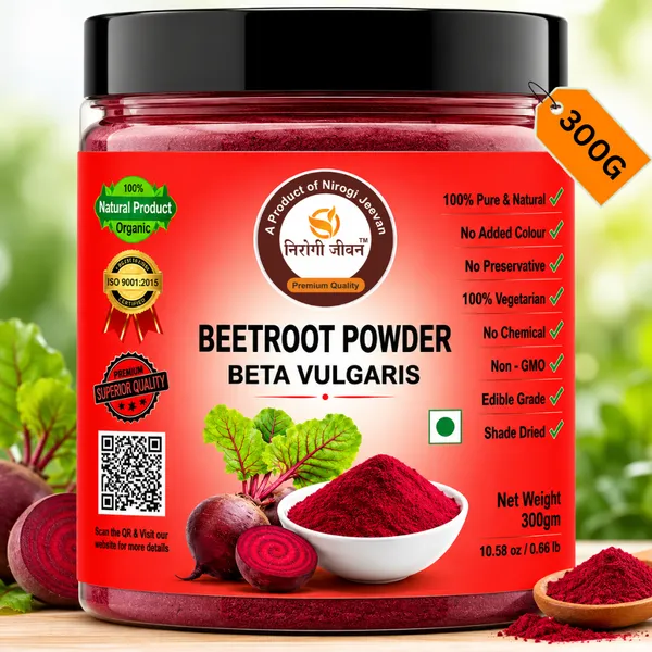 Nirogi_Jeevan™_Beetroot_Powder_|_All_Pure,_Natural_&_Organic_Grade_|_Edible,_Cooking,_Skin_Care,_Hair_Care_|_300g_|_Pack_of_1