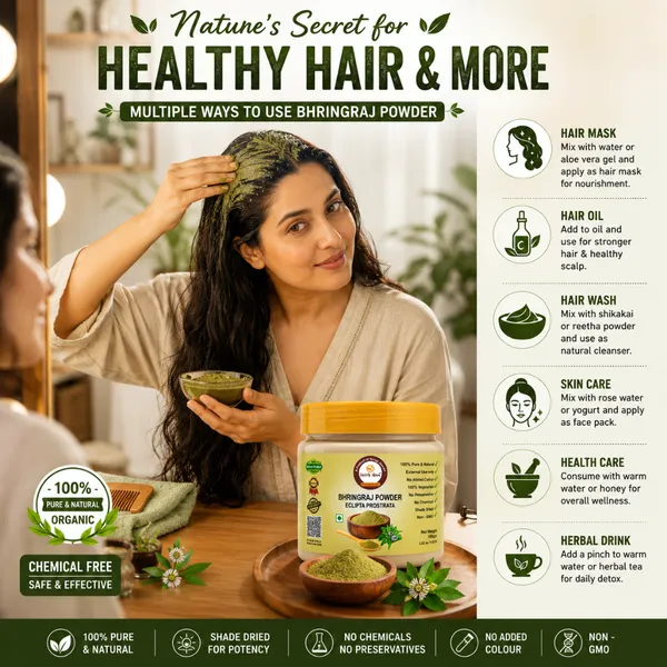 Nirogi_Jeevan™_Bhringraj_Powder_|All_Pure,_Natural_&_Organic_Grade_|Edible_Grade_||For_Natural_Hair_Growth_|_Eclipta_Prostrata_|_100gX2_|_Pack_of_02_|Total_200_gram