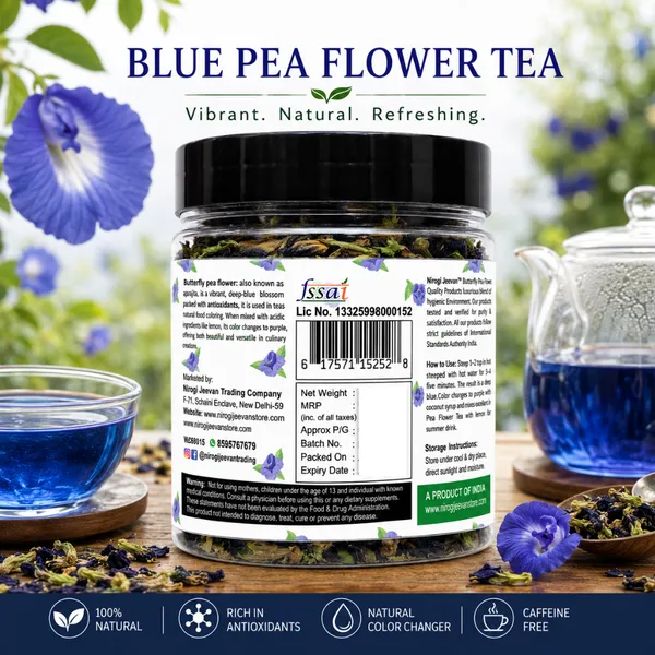 Nirogi_Jeevan™_Blue_Butterfly_Pea_Flower_Tea_|_Organic_Grade_Antioxidant_Rich_Herbal_Tea_|_Supports_Metabolism,_Detox,_Immunity_&_Skin_Vitality_|_Daily_Wellness_Drink_|_60_Gram_|_120_Servings