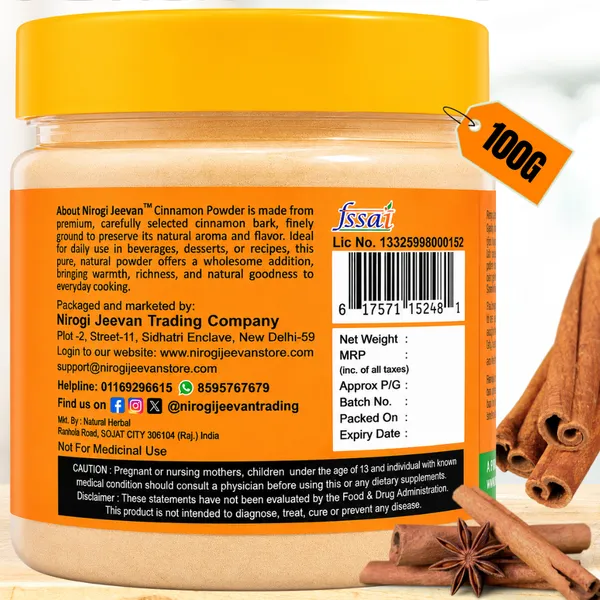 Nirogi_Jeevan™_Cinnamon_Powder_|_All_Pure,_Natural_&_Organic_Grade_|_Cooking_,_Healthy_Drink_|_Daalchini_Powder_|_Shrilankan_Origin_|_100gram_|_Pack_of_01
