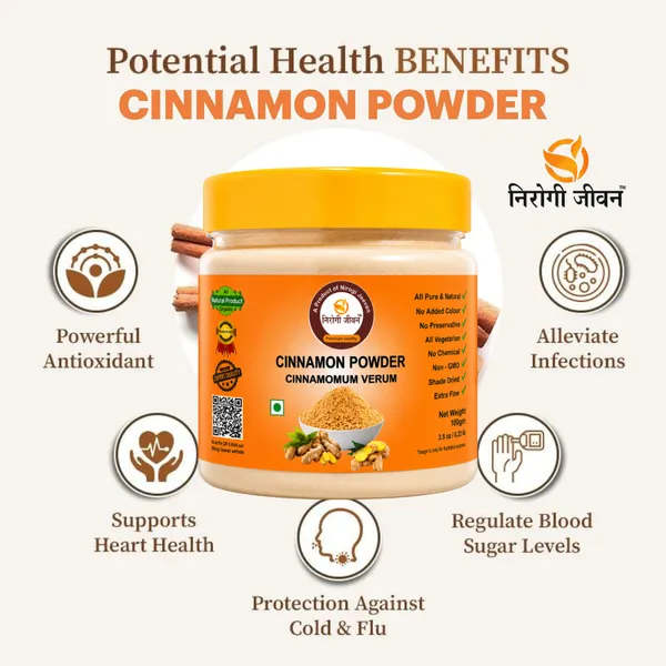 Nirogi_Jeevan™_Cinnamon_Powder_|_All_Pure,_Natural_&_Organic_Grade_|_Cooking_,_Healthy_Drink_|_Daalchini_Powder_|_Shrilankan_Origin_|_100gram_|_Pack_of_01