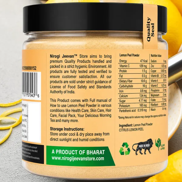Nirogi_Jeevan™_Lemon_Peel_Powder_|_All_Pure,_Natural_&_Organic_Grade_|_Edible,_Health_Care,_Skin_Care,_Daily_Healthy_Drink_|_250_gram_|_Pack_of_1