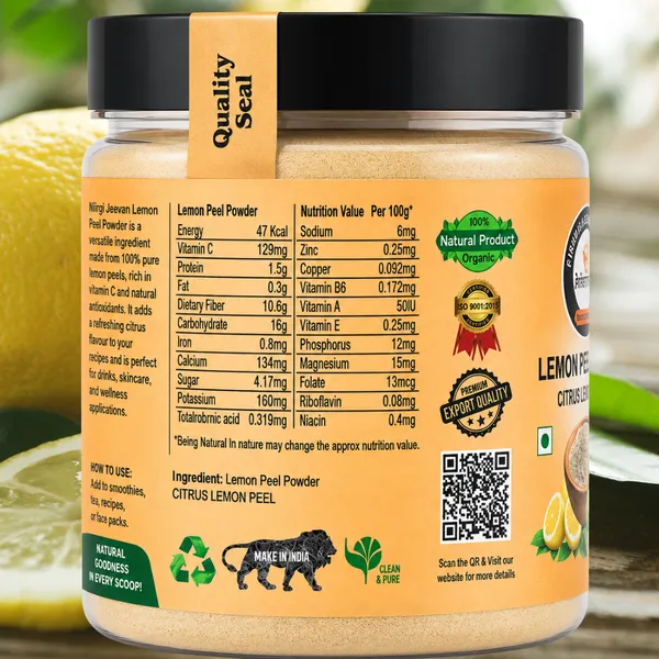 Nirogi_Jeevan™_Lemon_Peel_Powder_|_All_Pure,_Natural_&_Organic_Grade_|_Edible,_Health_Care,_Skin_Care,_Daily_Healthy_Drink_|_250_gram_|_Pack_of_1
