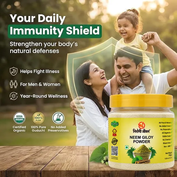 Nirogi_Jeevan™_Neem_Giloy_Powder_|_All_Pure,_Natural_&_Organic_|_Supports_Immunity_|_Improving_Liver_Function_|_Regulates_Blood_Sugar_|_150g_|Pack_of_01