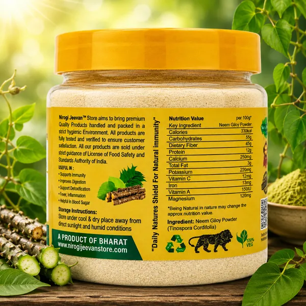 Nirogi_Jeevan™_Neem_Giloy_Powder_|_All_Pure,_Natural_&_Organic_|_Supports_Immunity_|_Improving_Liver_Function_|_Regulates_Blood_Sugar_|_150g_|Pack_of_01