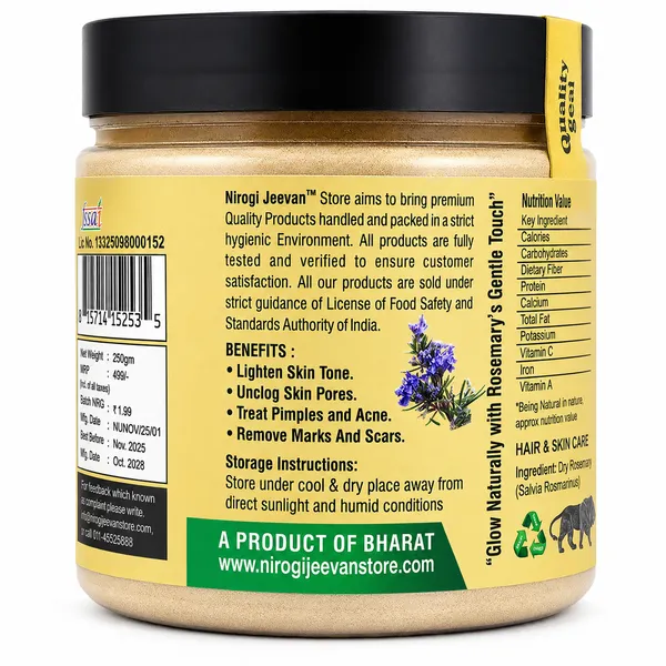 Nirogi_Jeevan™_Rosemary_Leaf_Powder|_All_Pure,_Natural_&_Organic_|_Edible_-_Cooking_|_Natural_Hair_Growth_Support|_250g_|_Pack_of_01
