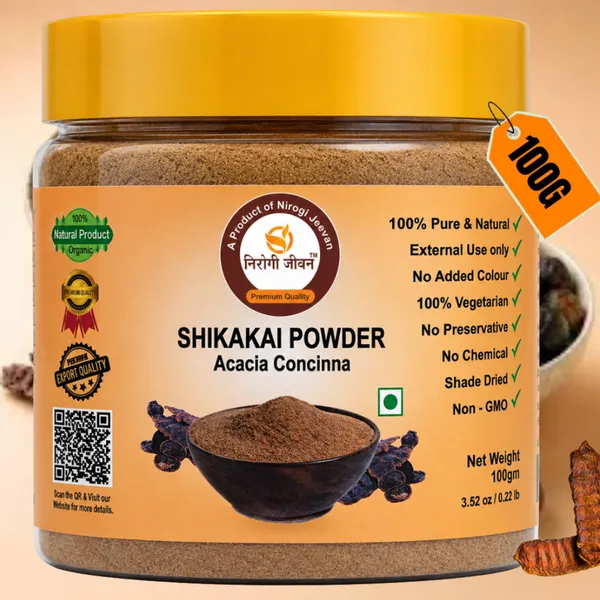 Nirogi_Jeevan™_Shikakai_Powder_-_Acacia_concinna_|_All_Pure,_Natural_&_Organic_Grade_|_Hair_Conditioning,_Shine,_Care_&_Growth_|_100X2_(200_grams)_|_Pack_of_02