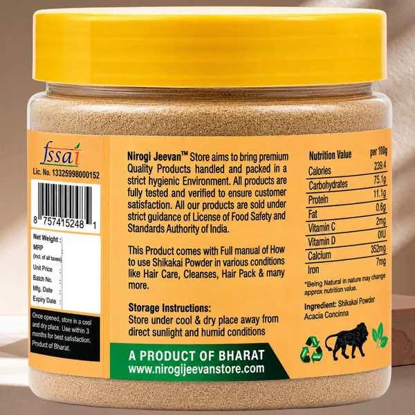 Nirogi_Jeevan™_Shikakai_Powder_-_Acacia_concinna_|_All_Pure,_Natural_&_Organic_Grade_|_Hair_Conditioning,_Shine,_Care_&_Growth_|_100X2_(200_grams)_|_Pack_of_02