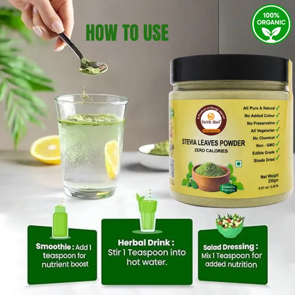 Nirogi_Jeevan™_Stevia_Leaves_Powder_|_All_Pure,_Natural_&_Organic_Grade_|_Healthy_Drink_|_Diabetic_Friendly_|_Healthy_Drink_|_Dry_Green_Leaves_Powder_|250_gram_|_Pack_of_01