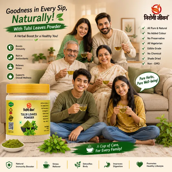 Nirogi_Jeevan™_Tulsi_Leaves_Powder_|_All_Pure,_Natural_&_Organic_Grade_|_Basil_Leaves_|_Cooking,_Skin_&_Hair_Care_|Health_Care_|_150x2_=300_grams_|_Pack_of_02