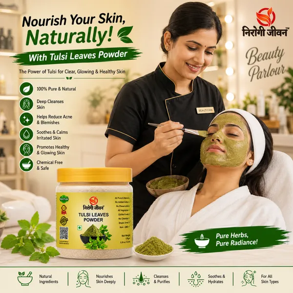 Nirogi_Jeevan™_Tulsi_Leaves_Powder_|_All_Pure,_Natural_&_Organic_Grade_|_Basil_Leaves_|_Cooking,_Skin_&_Hair_Care_|Health_Care_|_150x2_=300_grams_|_Pack_of_02