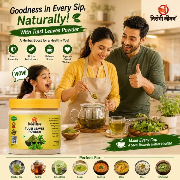 Nirogi_Jeevan™_Tulsi_Leaves_Powder_|_All_Pure,_Natural_&_Organic_Grade_|_Basil_Leaves_|_Cooking,_Skin_&_Hair_Care_|Health_Care_|_150x2_=300_grams_|_Pack_of_02