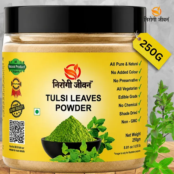 Nirogi_Jeevan™_Tulsi_Leaves_Powder_|_All_Pure,_Natural_&_Organic_Grade_|_Basil_Leaves_|_Cooking,_Skin_&_Hair_Care_|Health_Care_|_250gram_|_Pack_of_01