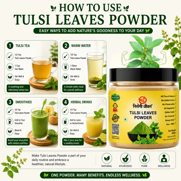 Nirogi_Jeevan™_Tulsi_Leaves_Powder_|_All_Pure,_Natural_&_Organic_Grade_|_Basil_Leaves_|_Cooking,_Skin_&_Hair_Care_|Health_Care_|_250gram_|_Pack_of_01